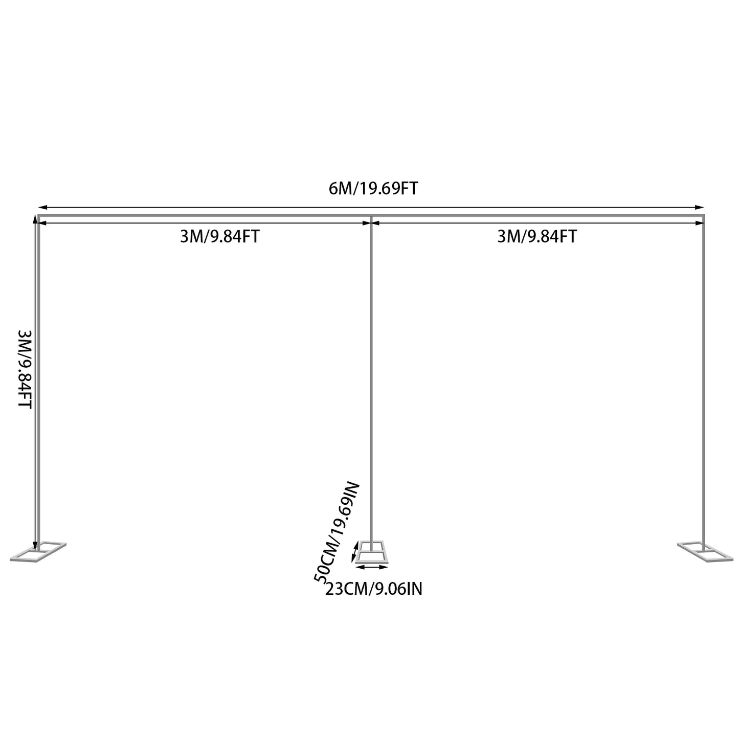 NONECN Metal Wedding Arch Stand Backdrop For Event Decor