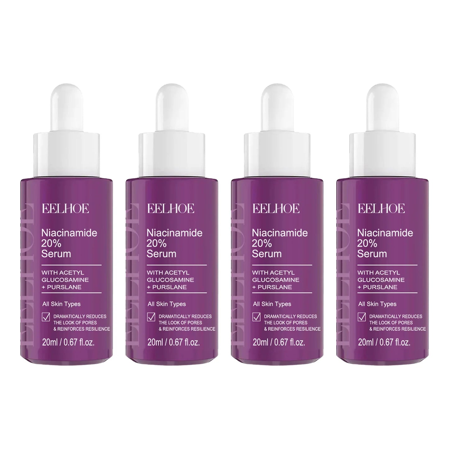 EELHOE 20ml Niacinamide Moisturize Serum Nourishing Shrink Pores Inhibits Melanin Brightning Skin Firm Smooth for All Skin Types