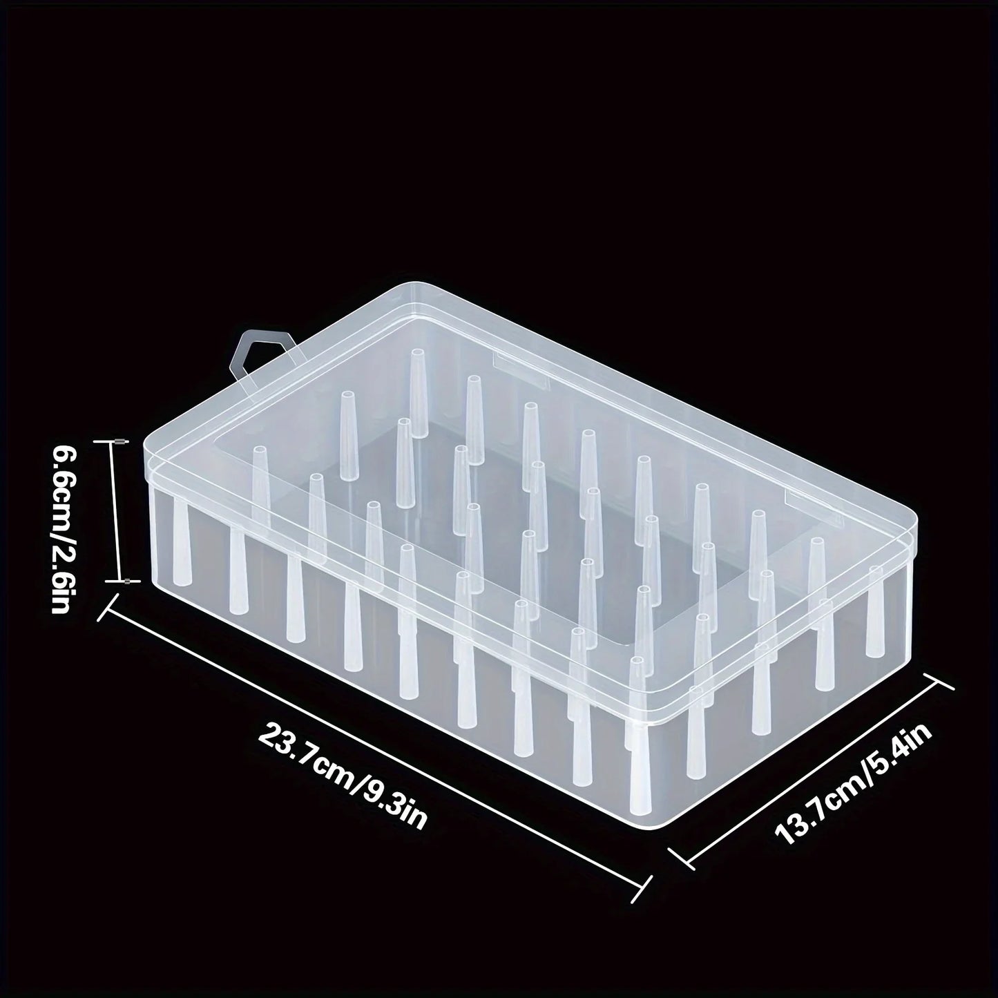 Transparent PP Plastic Sewing Thread Storage Box Portable Large Capacity