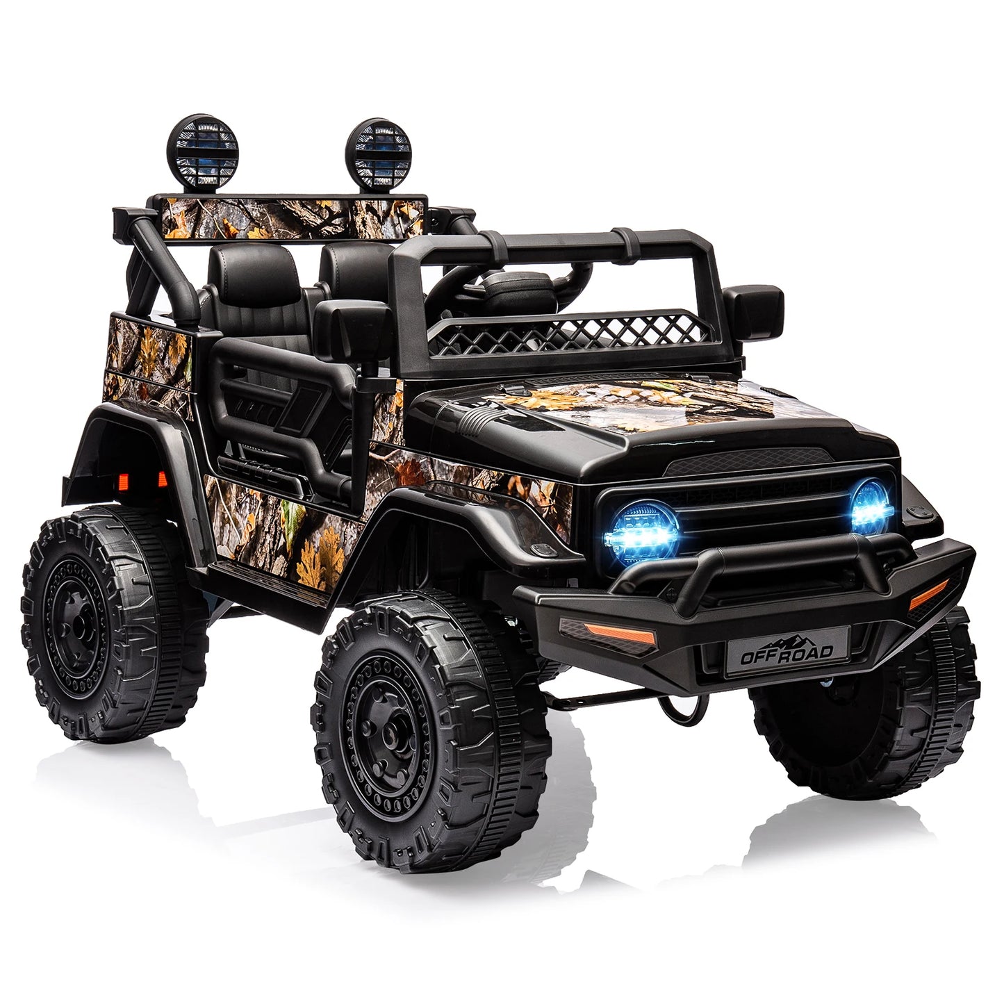 HiMISSE 12V Kids Ride On Truck With Remote Led Lights