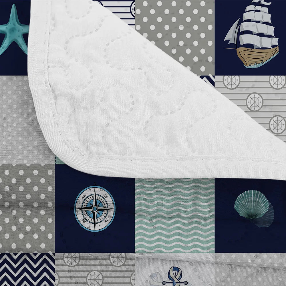 Craft of Weaving Navigation Printed Quilt Set Bedding