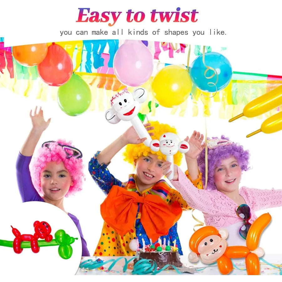 Premium Blue Long Balloons 260 Twisting Animals Magic Balloons For Birthday Party Decoration 100 Pcs
