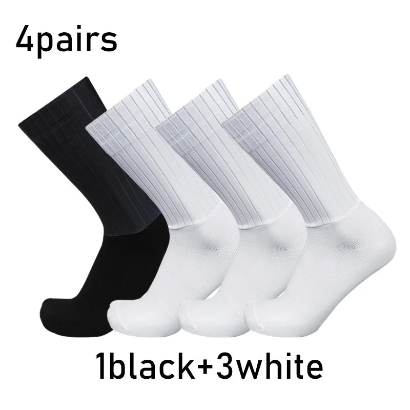 Cycling Silicone Non Slip Pro Racing Socks For Men