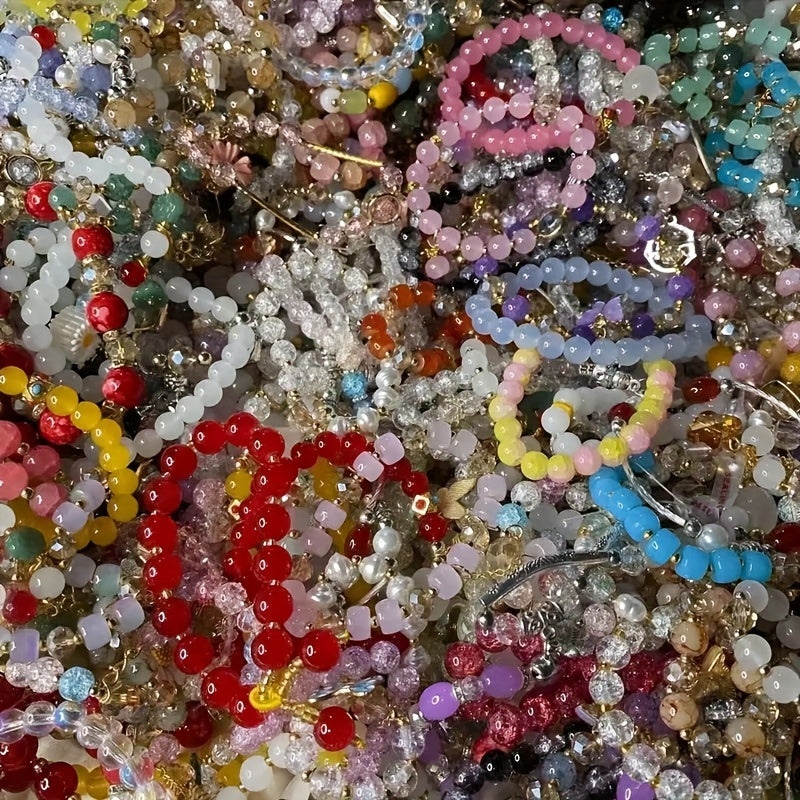 Bohemian Multicolor Glass Bead Elastic Bracelets Set For Men And Women Color Changing Beads DIY Jewelry Supplies Party