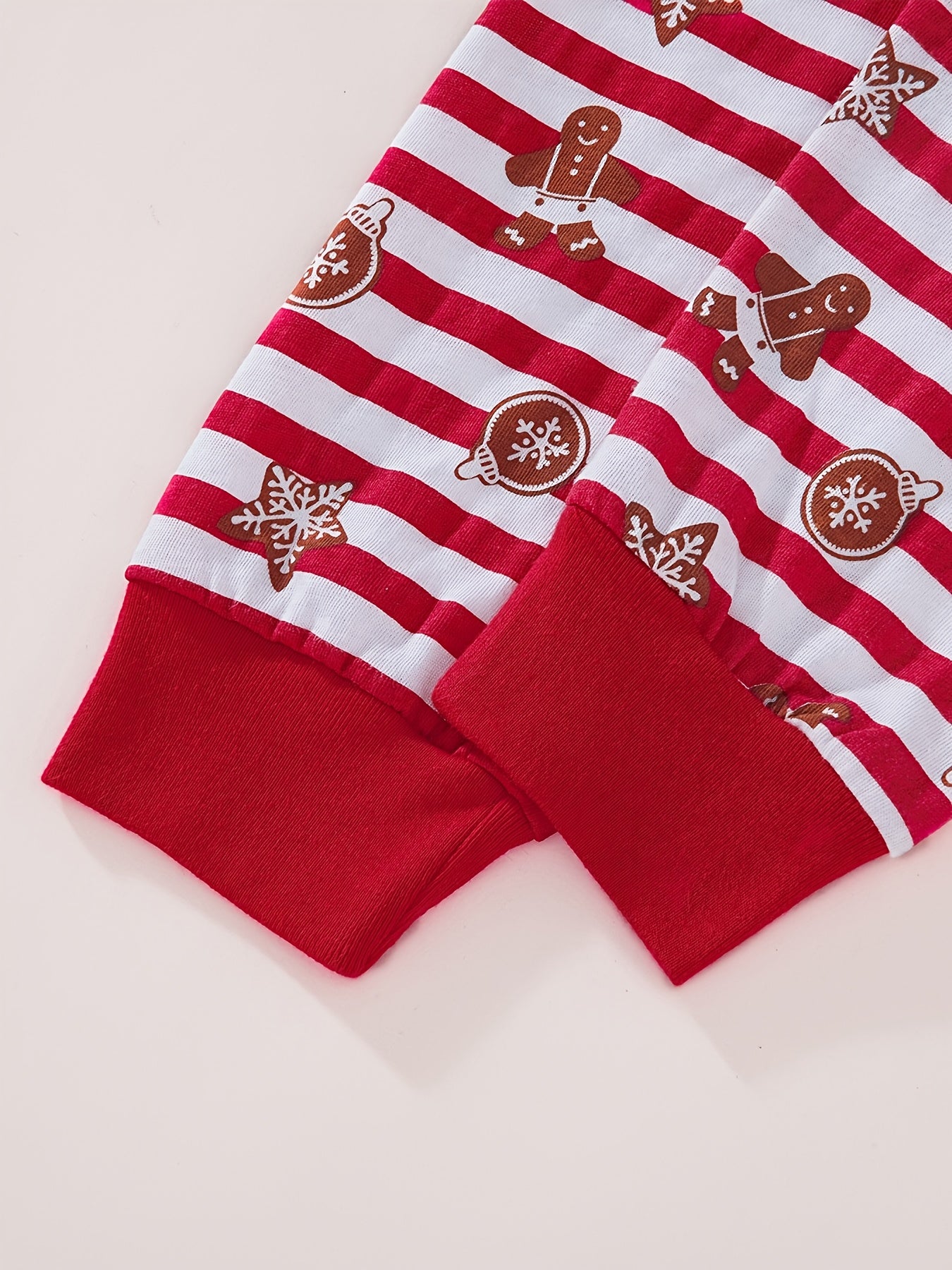 Kids Christmas Homewear Two Piece Set Red Round Neck