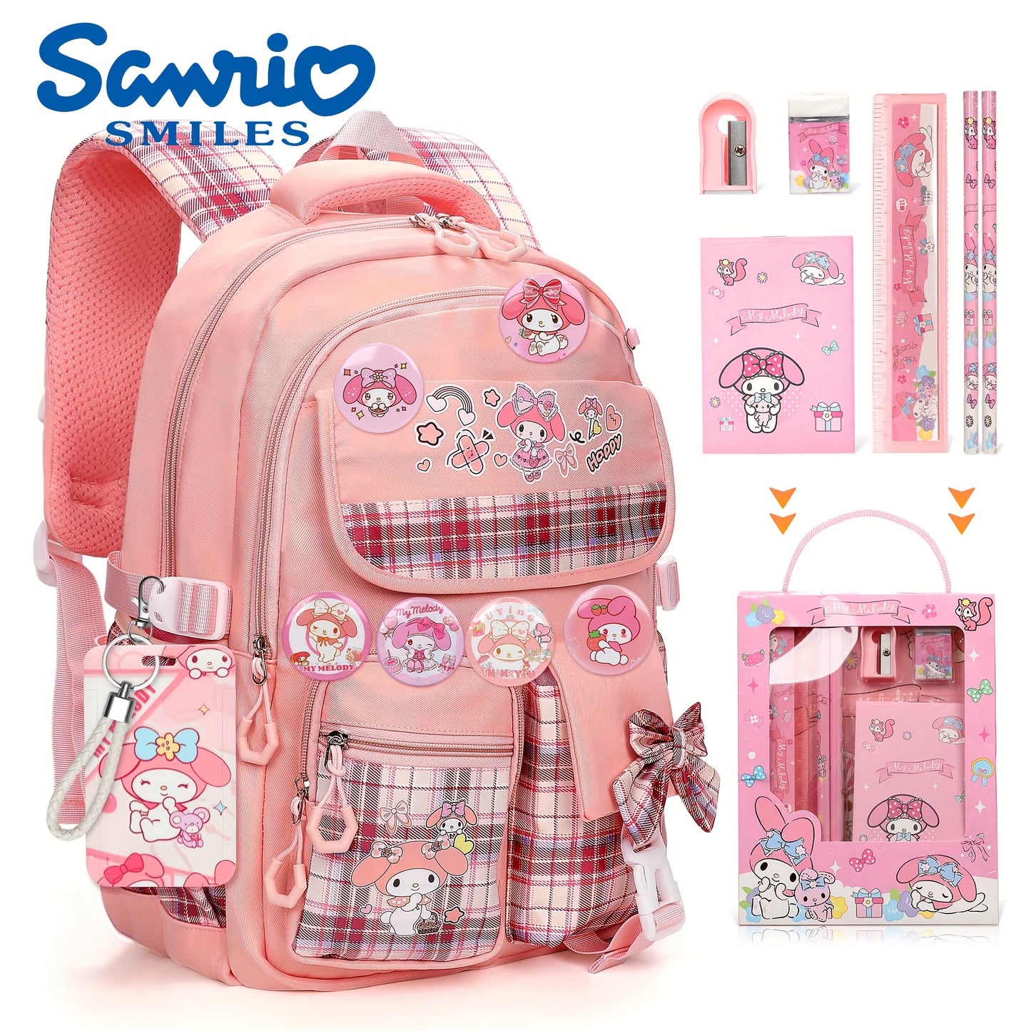 Sanrio Cartoon Shoulder Bag Lightweight Travel Backpack For Students