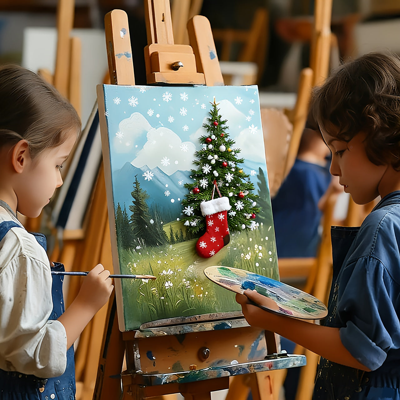 LKBEE Stretched Canvas Board Set 8 Pack Acrylic Oil Painting