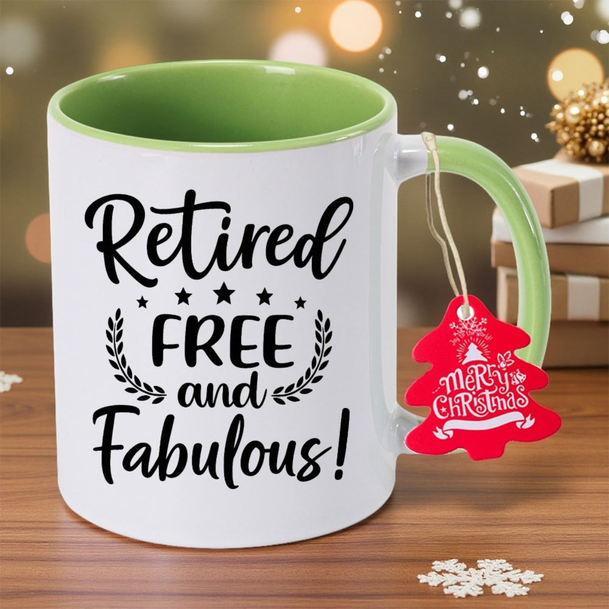 Funny Retirement Coffee Mug with "Retired Free and Fabulous!" Design - Ceramic Cup for Office Workers, Christmas, Halloween, Birthday, Thanksgiving Gifts - Hand Wash Only