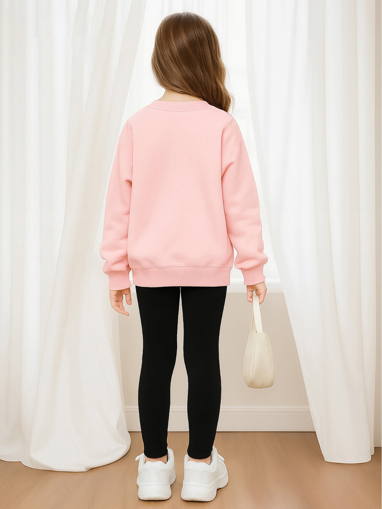 K-Pop Element Girls Two-piece Set | Girl Idol Group Anime Print Sweatshirt + Tight Pants | Trendy Brand Daily Wear | Perfect Birthday Gift for Girls, for Outdoor