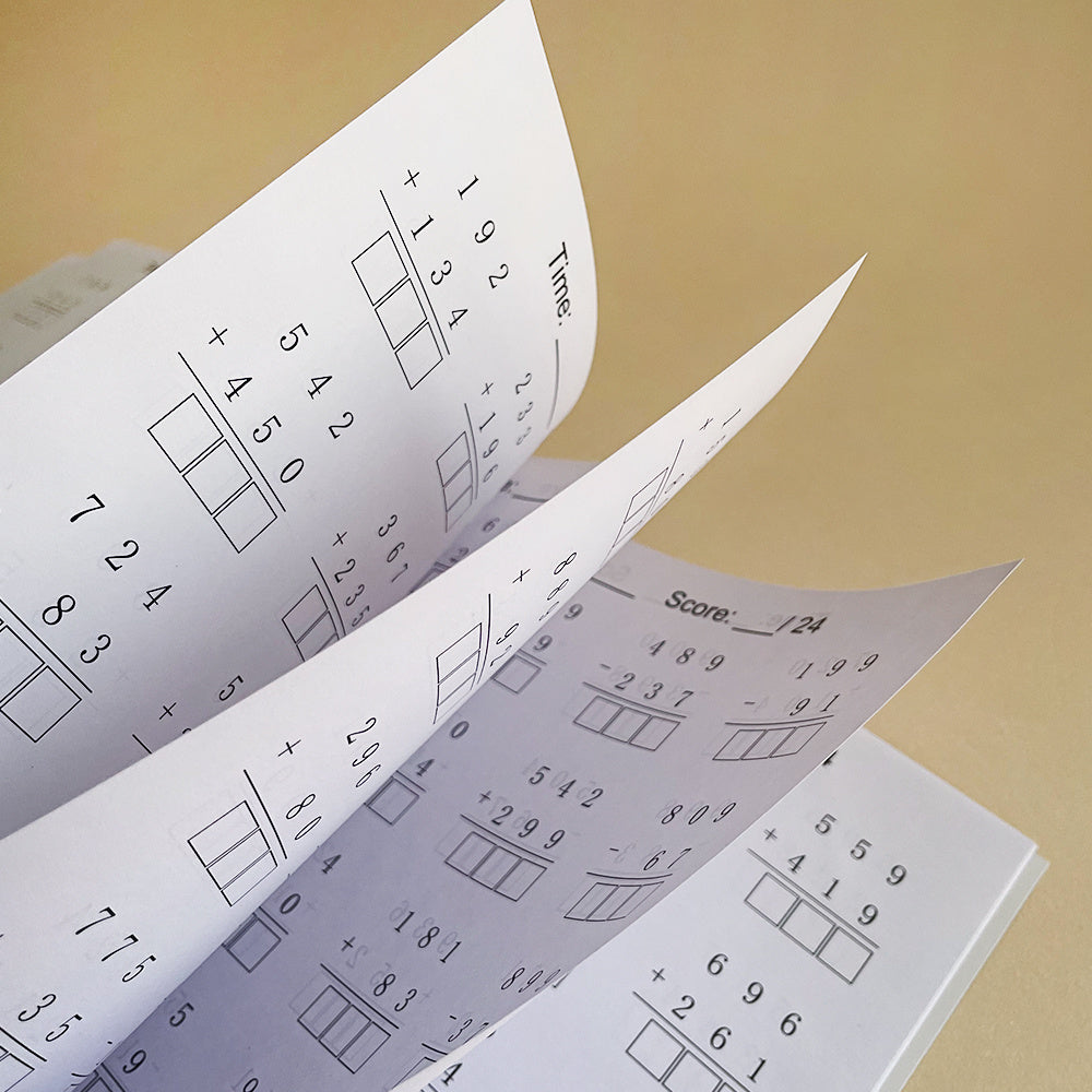 Addition And Subtraction Workbook For Kids 0 1000 Color Coded Exercises Primary School Math Homeschool English