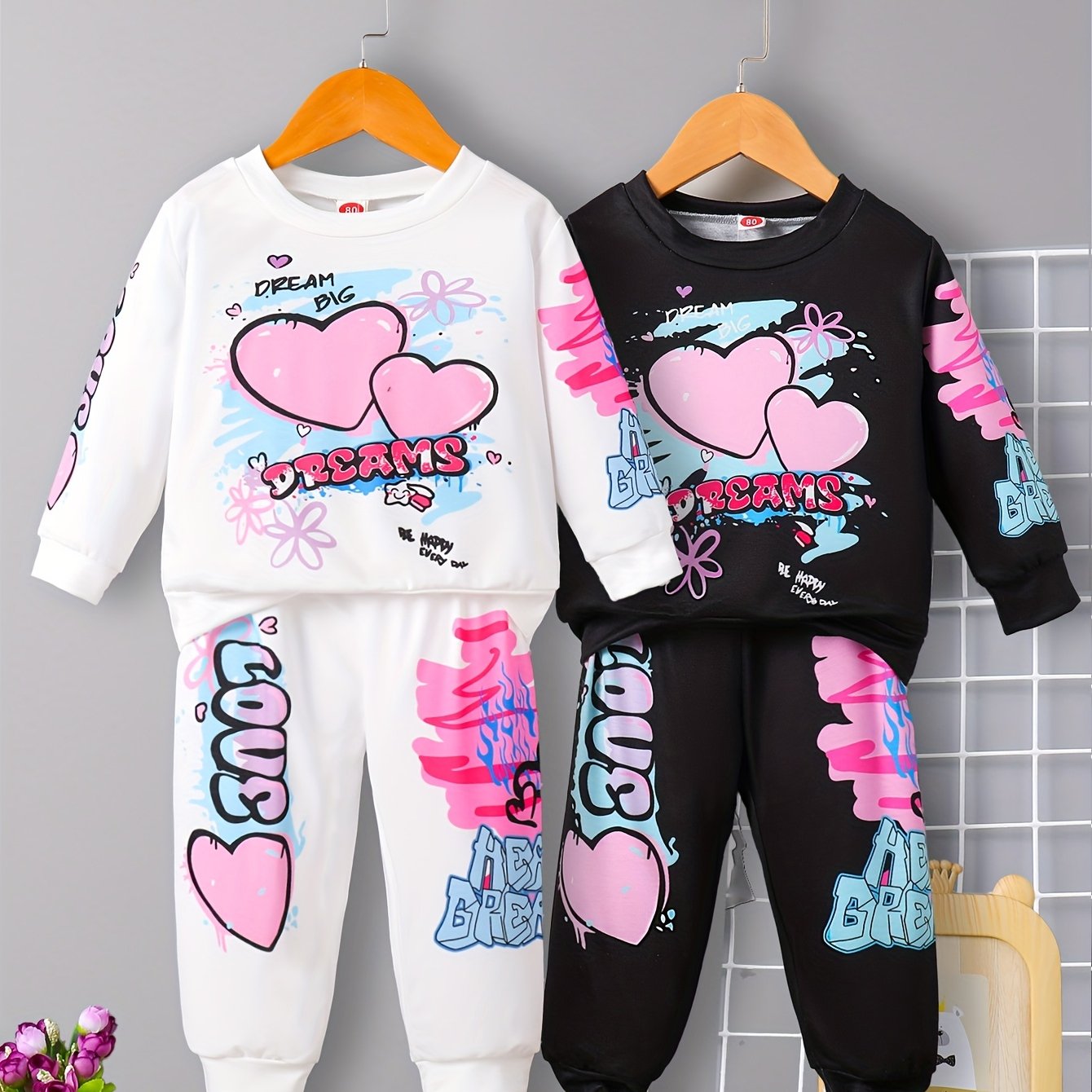 Baby Girl Outfit Set 4pcs Newborn Pants Set Suitable for 0-4 Years Old, Perfect for Outdoor