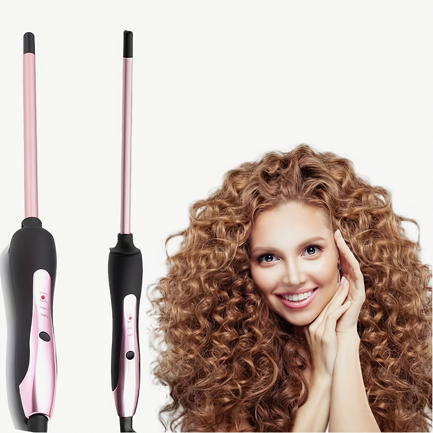 Compact Curling Iron With Ceramic Coating Heats Fast