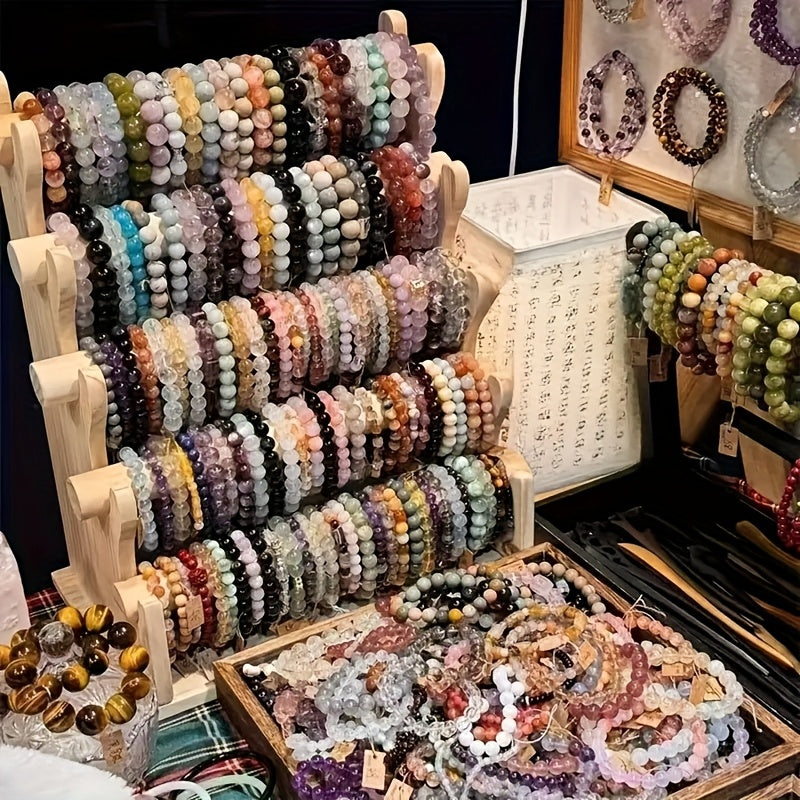 Bohemian Multicolor Glass Bead Elastic Bracelets Set For Men And Women Color Changing Beads DIY Jewelry Supplies Party