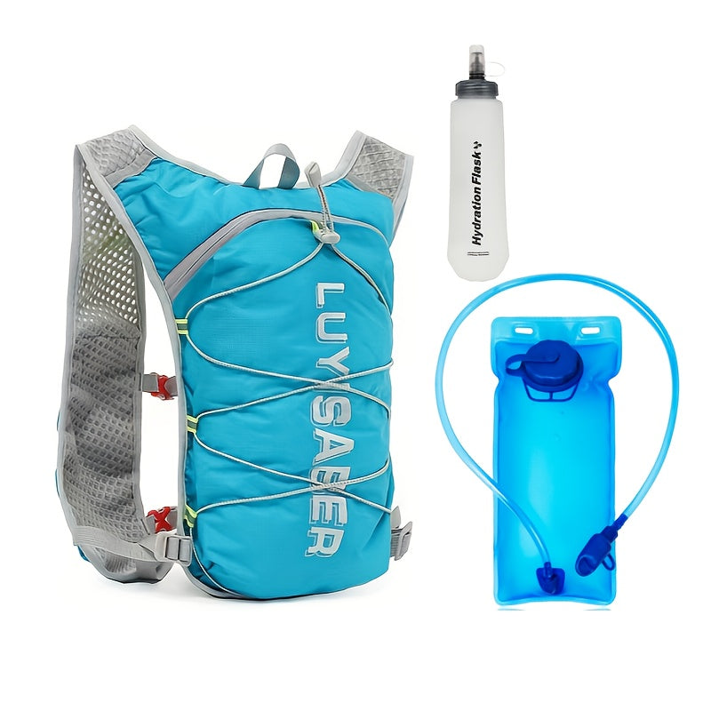 3pcs (backpack + 67.63oz water bag + 16.91oz soft kettle) Unisex outdoor sports water bag backpack light and breathable design outdoor riding bag marathon water bag hiking supply backpack combination, Travel Essentials, Hikin