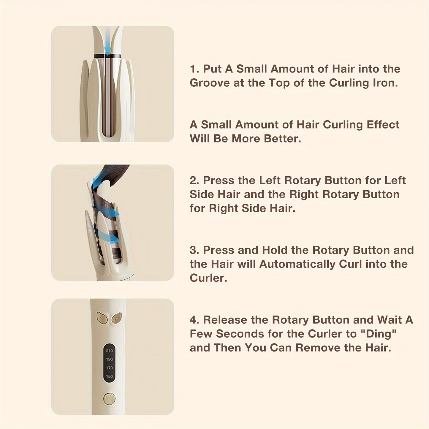 GENAI Automatic Hair Curler With 4 Temperature Options Negative Ion