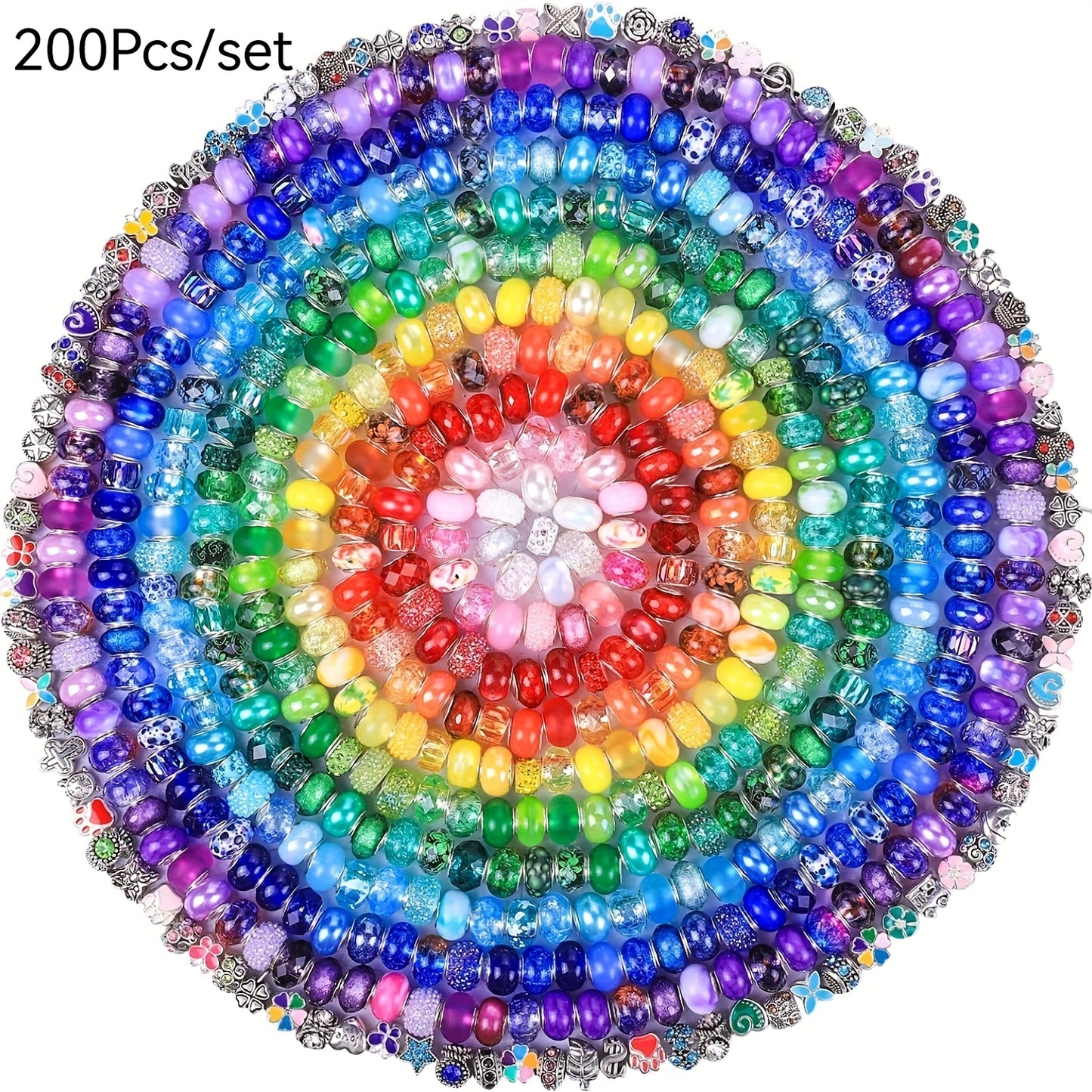 DIY Bead Jewelry Making Kit 200 To 400 Pieces Glass Beads Set
