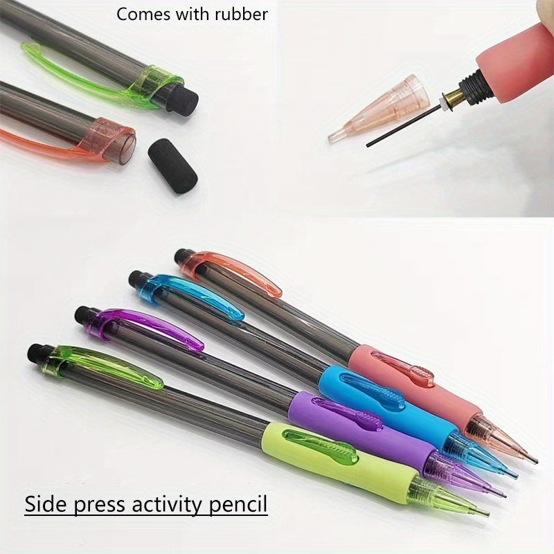 23 Piece Mechanical Pencil Set 0.5mm And 0.7mm Side Press Includes 8 Pencils 12 HB Lead Refills 2 Erasers And Pen Bag