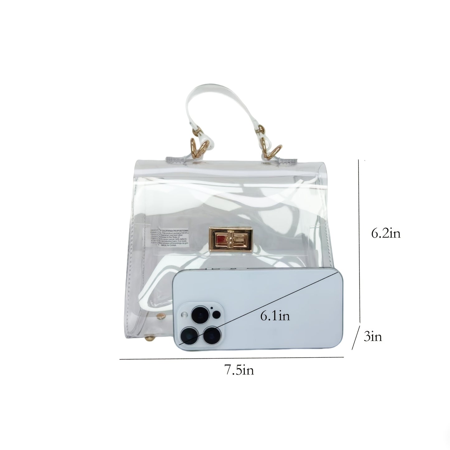 PVC See Through Stadium Wallet For Women Shoulder Bag