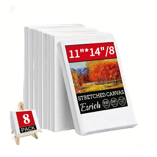 LKBEE Stretched Canvas Board Set 8 Pack Acrylic Oil Painting