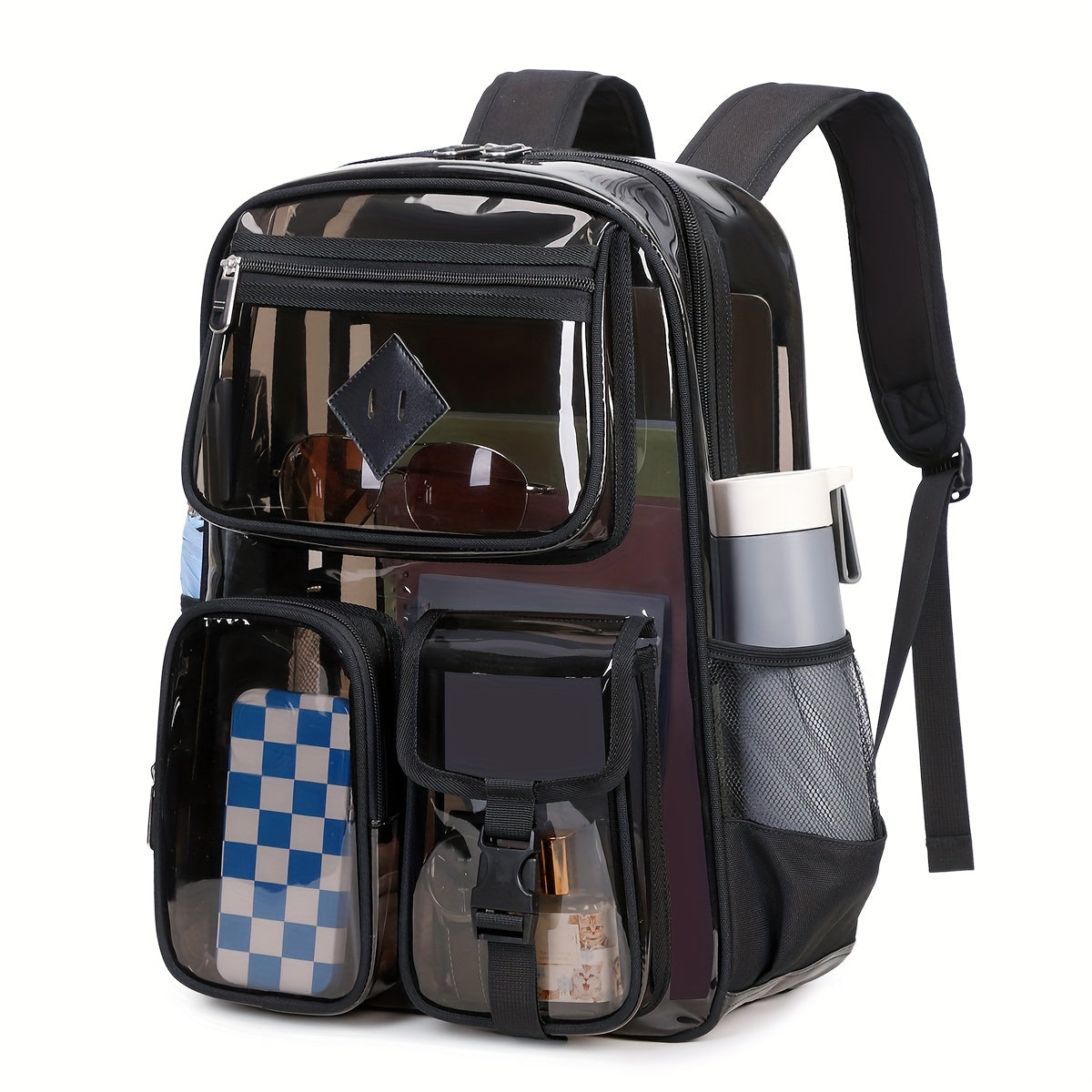 PIG PIG GIRL Double Shoulder PVC Backpack