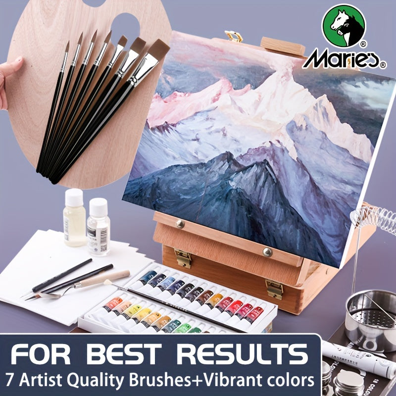 Marie's 19 Piece Oil Paint Kit With Brushes Professional Grade