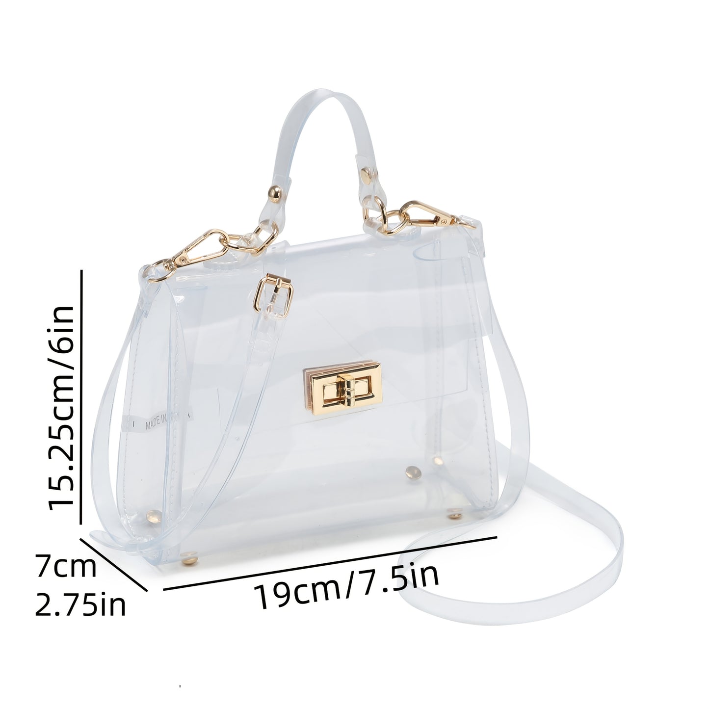 PVC See Through Stadium Wallet For Women Shoulder Bag