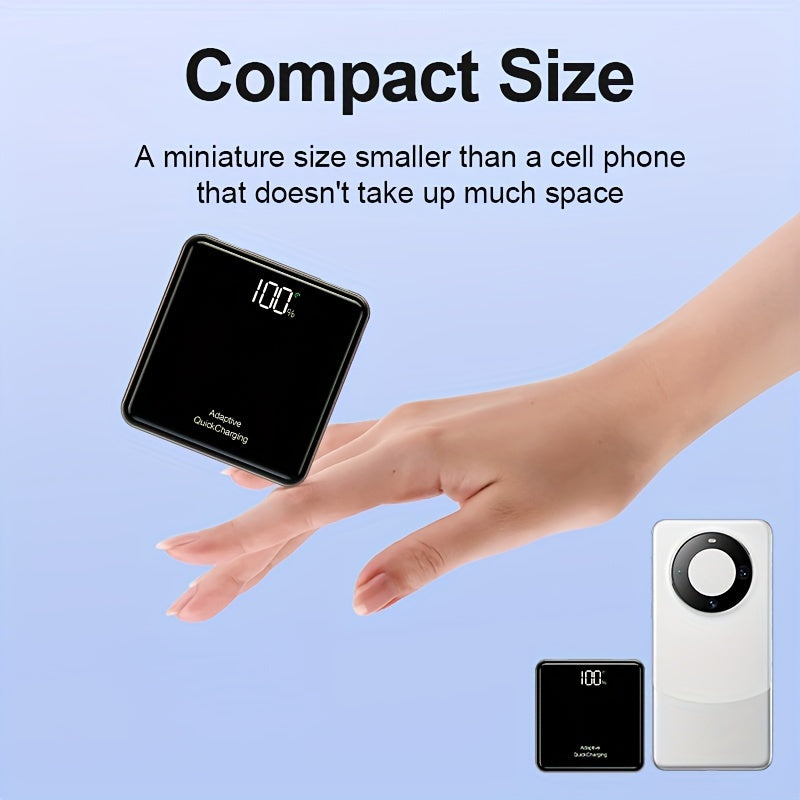 KAXOE 30000mAh 20000mAh High-Capacity Super Fast Charging Power Bank Portable Charger Fast Charging with LED Display Built-in 4 Cables Mobile Battery for iPhone for Samsung for Tablet