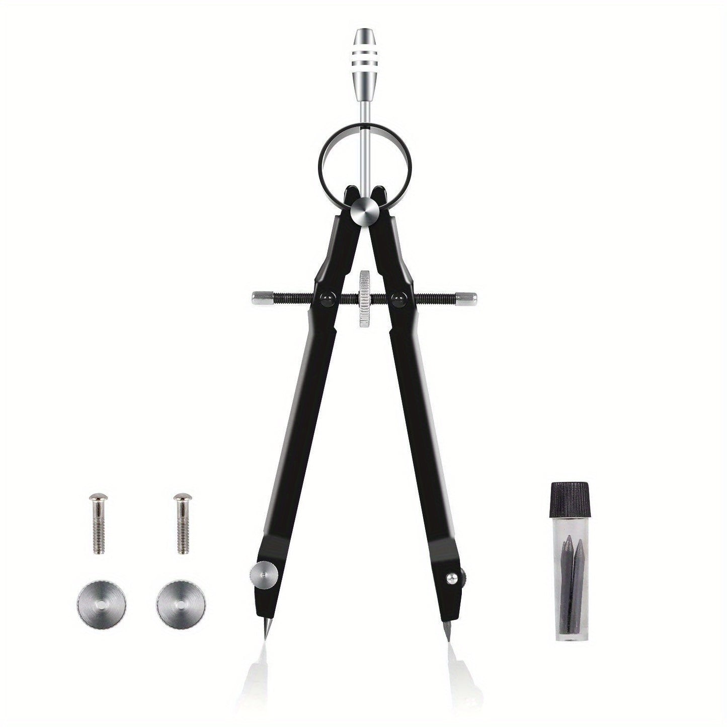 Professional Compass, Compass Geometry Set with Lock, Math and Precision Compass, Metal and Durable for Solid and Plane Precis