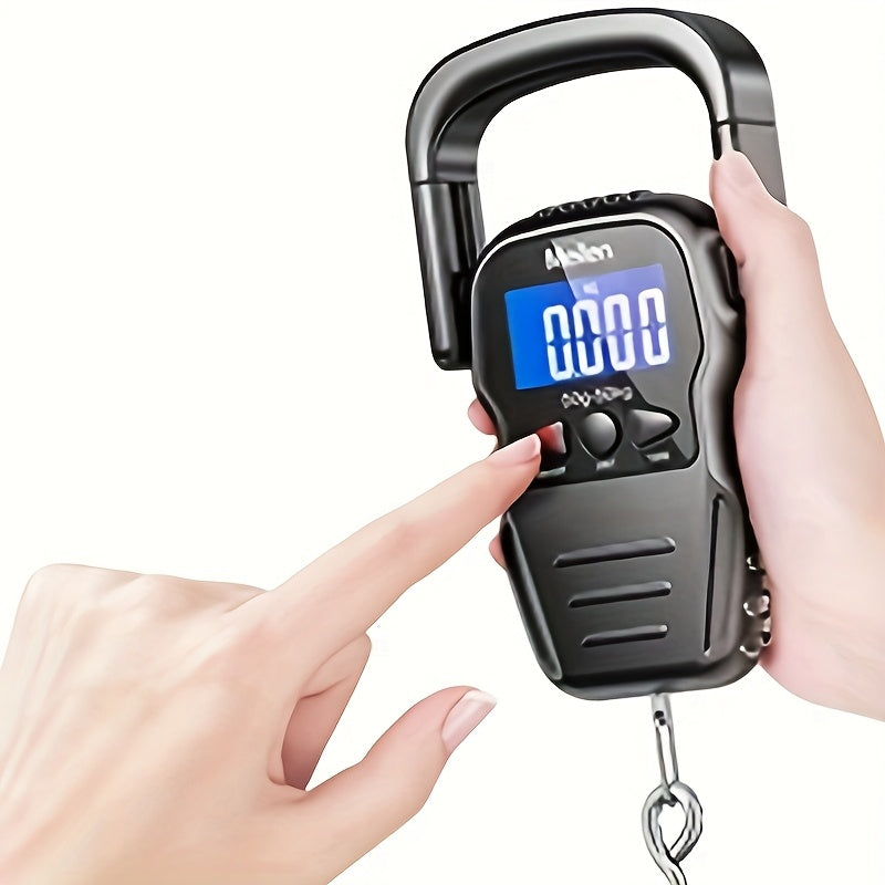 Great Christmas Gifts-Portable Scale 110 Lbs/50kg Hanging Fishing Scale with Backlit LCD Display, Luggage Scale with Hook, Suitable for Outdoor Fishing, Shopping In The Mall, And Travel Luggage.