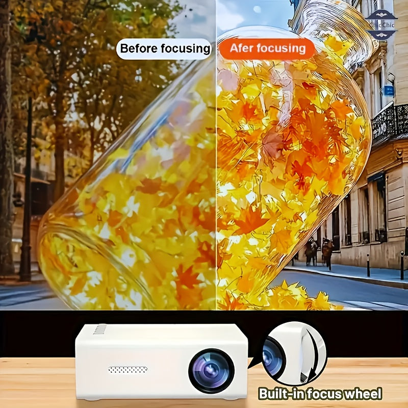 Portable Mini Projector - Compatible with IOS, Android, Windows, Etc. - with Remote Control, Suitable for Smartphones, PS4 And USB Devices