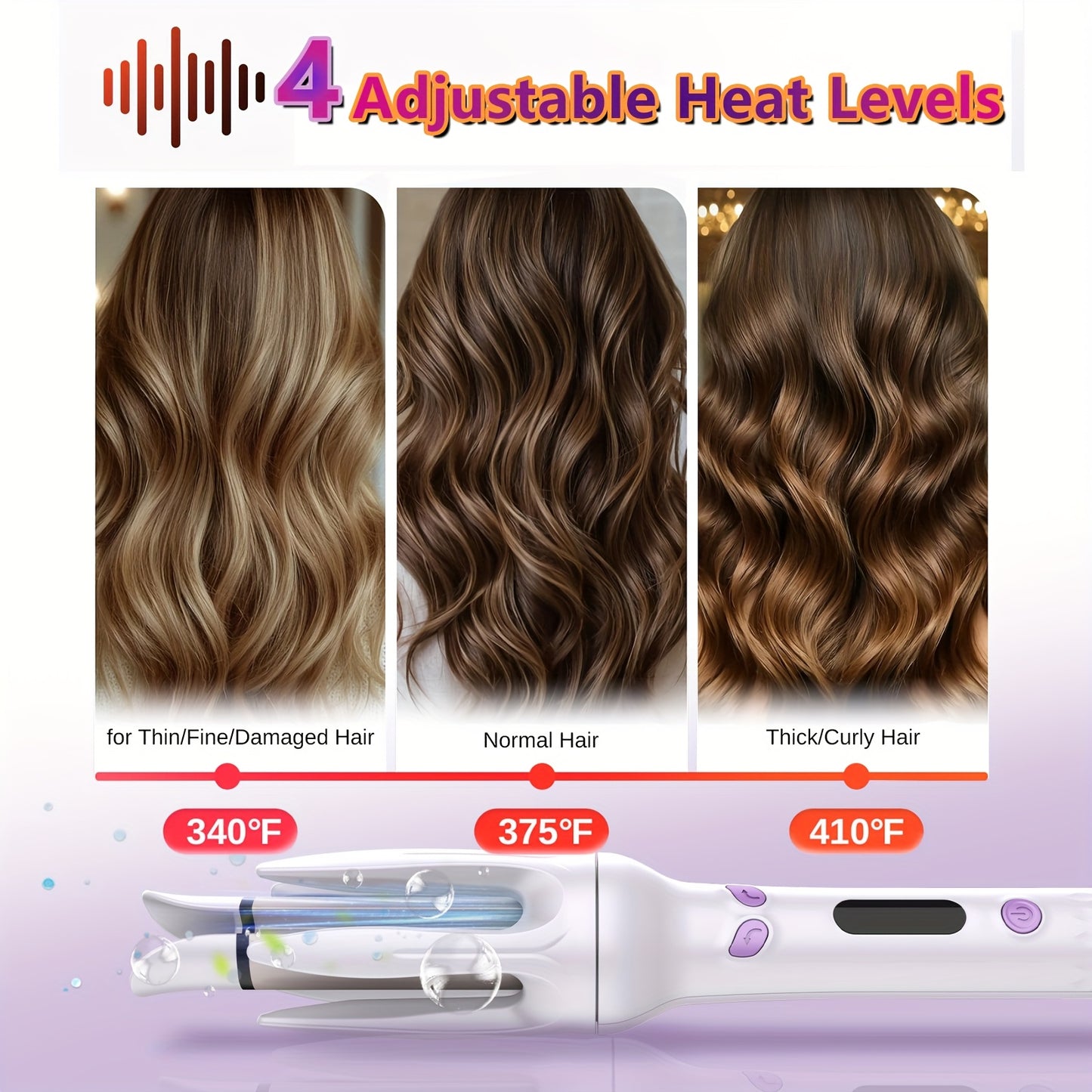 GENAI Automatic Hair Curler With 4 Temperature Options Negative Ion