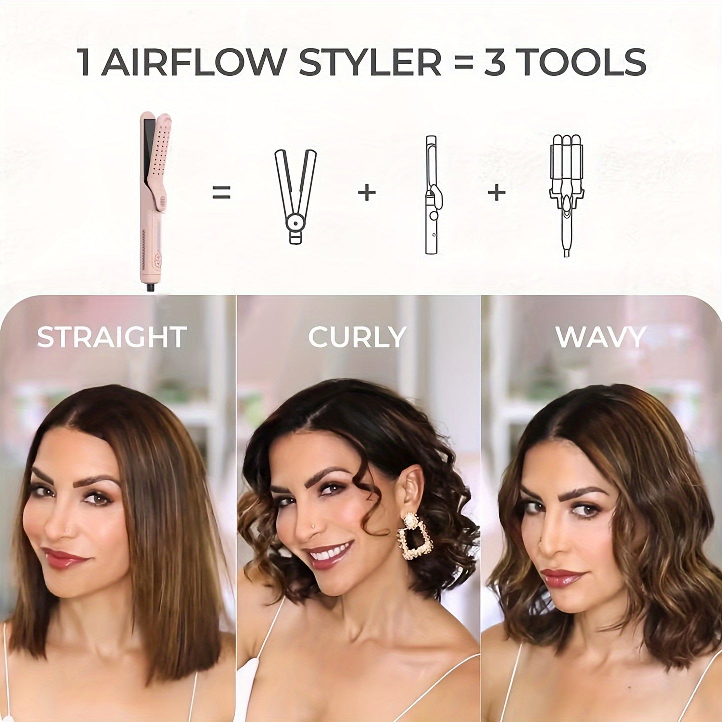 Dual Purpose Airflow Curling Iron With 360 Airflow Styler