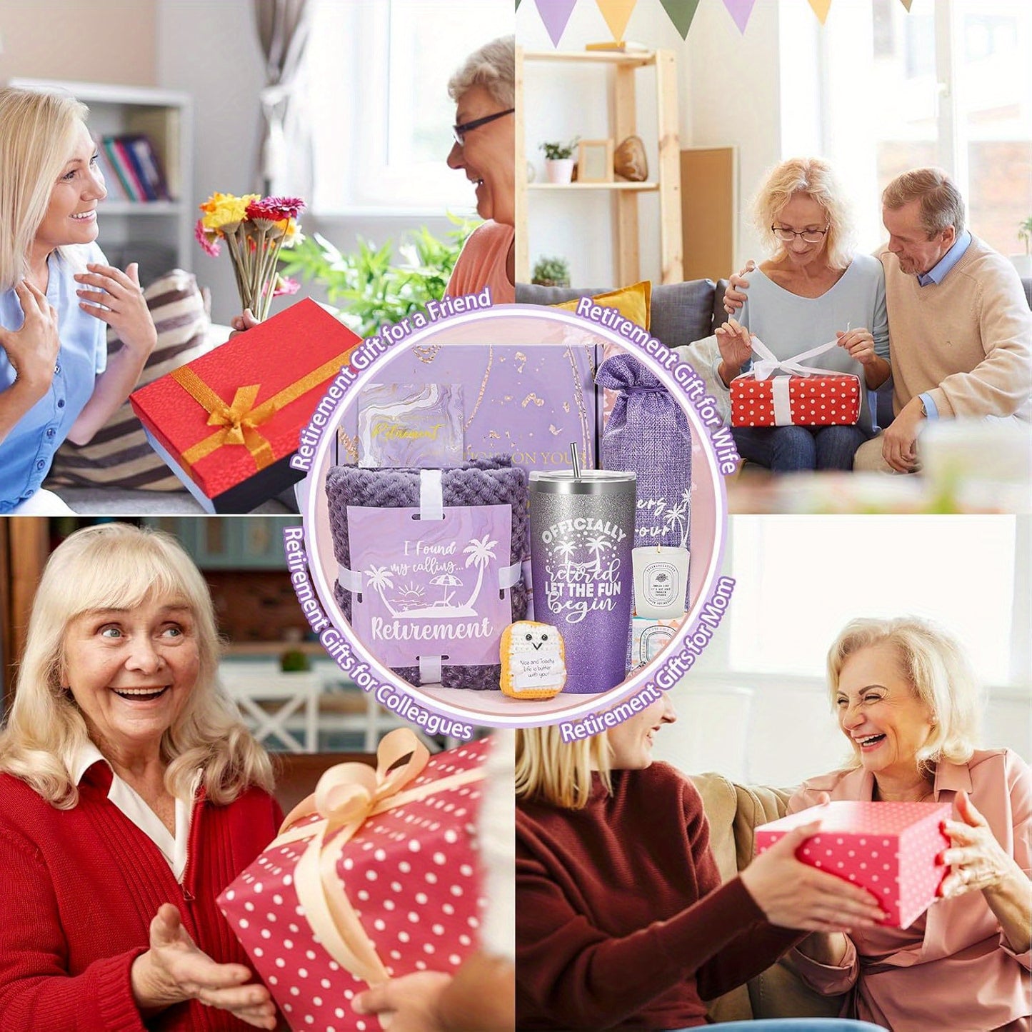 Retirement Gift for Woman, Retirement Gifts for Women 2024, Happy Retirement Gifts for Coworker, Friends, Retirement Gifts for Nurses, Mom, Retirement Tumbler Travel Bag Set