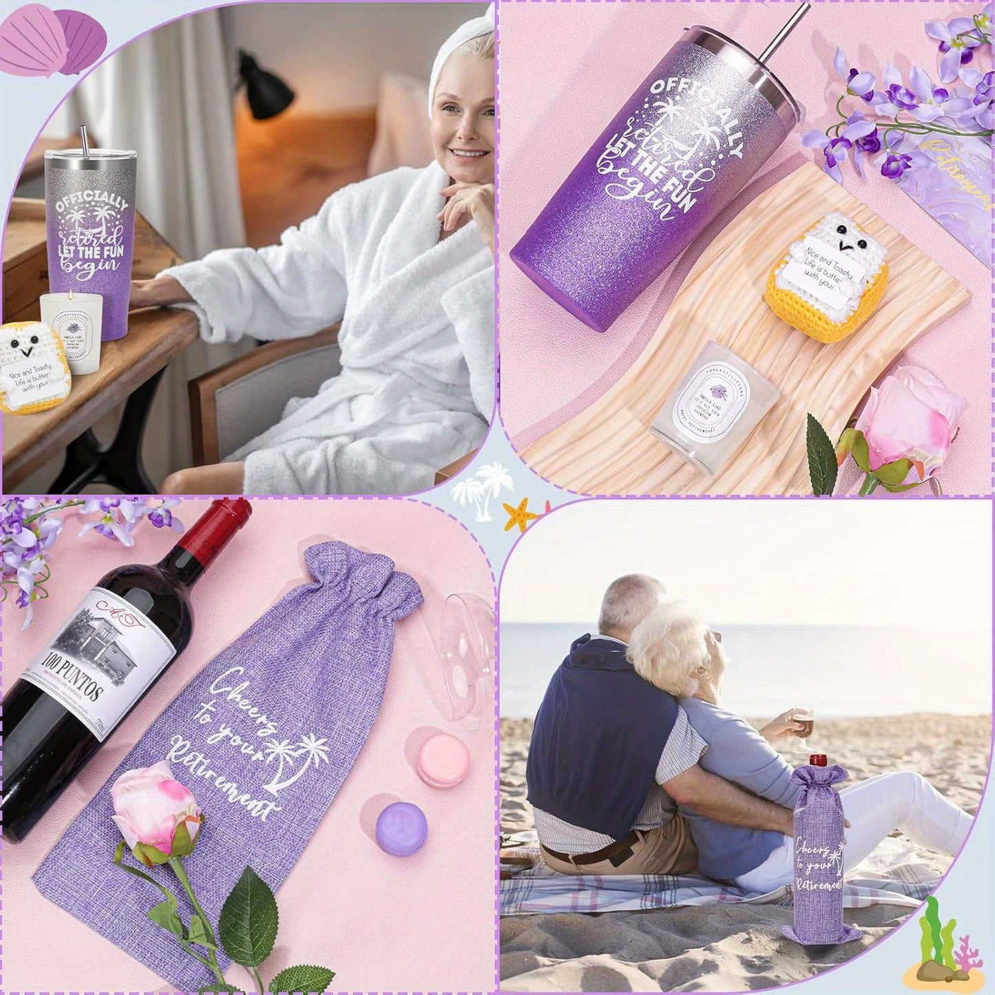 Retirement Gift for Woman, Retirement Gifts for Women 2024, Happy Retirement Gifts for Coworker, Friends, Retirement Gifts for Nurses, Mom, Retirement Tumbler Travel Bag Set