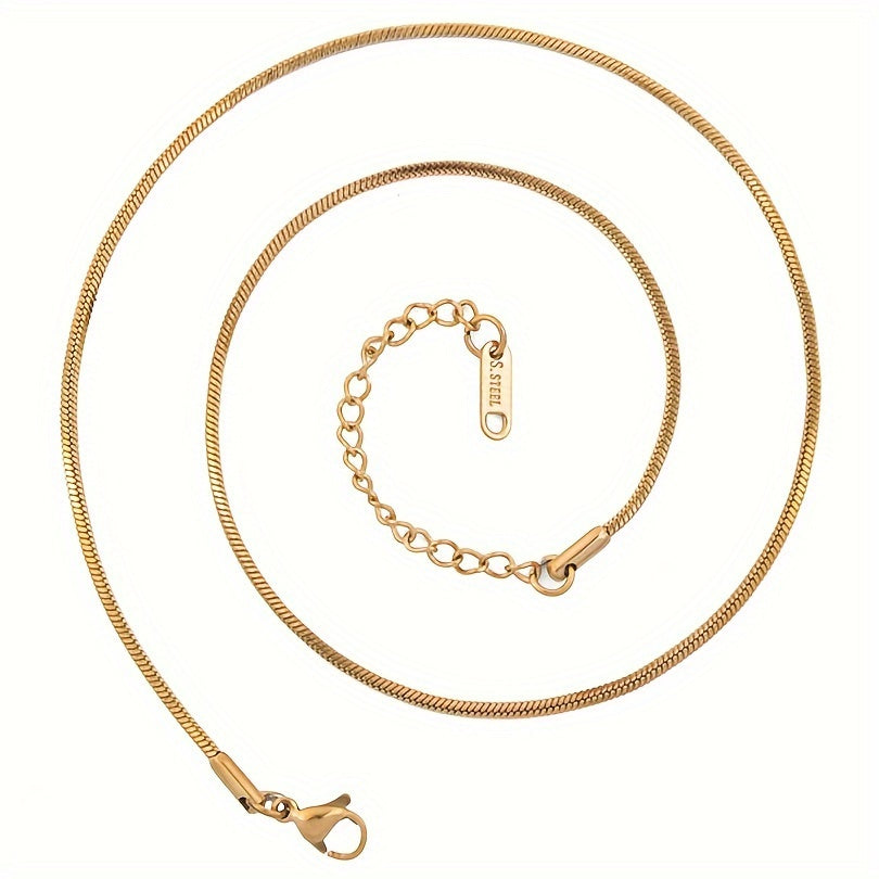 Boho Chic 11 Pcs 18 Inch Stainless Steel Snake Chain Necklaces With Lobster Clasp FadeResistant DIY Jewelry Making Women