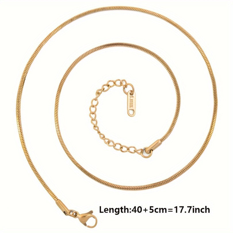 Boho Chic 11 Pcs 18 Inch Stainless Steel Snake Chain Necklaces With Lobster Clasp FadeResistant DIY Jewelry Making Women