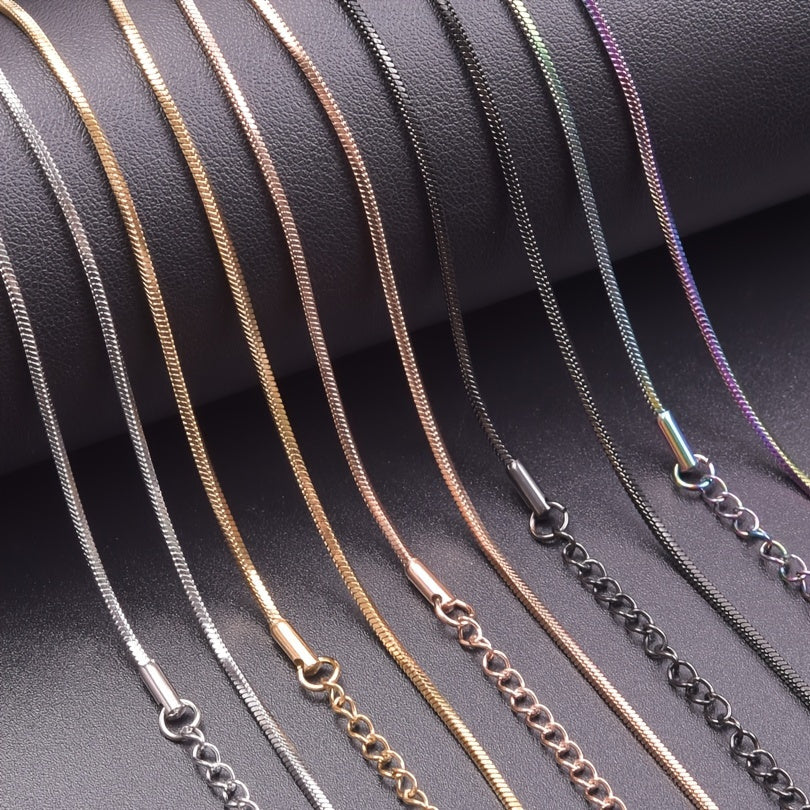 Boho Chic 11 Pcs 18 Inch Stainless Steel Snake Chain Necklaces With Lobster Clasp FadeResistant DIY Jewelry Making Women
