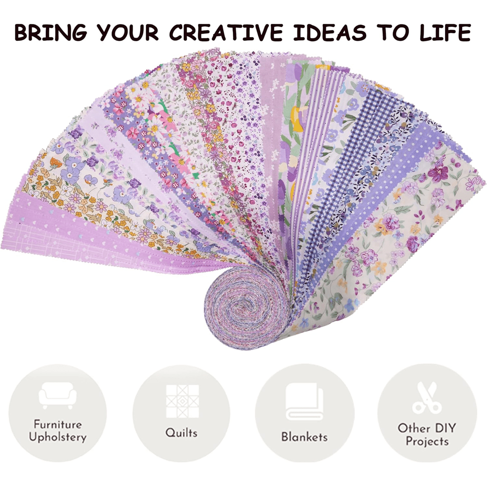 Cotton Jelly Roll Fabric Strips For Quilting Precuts Bundle