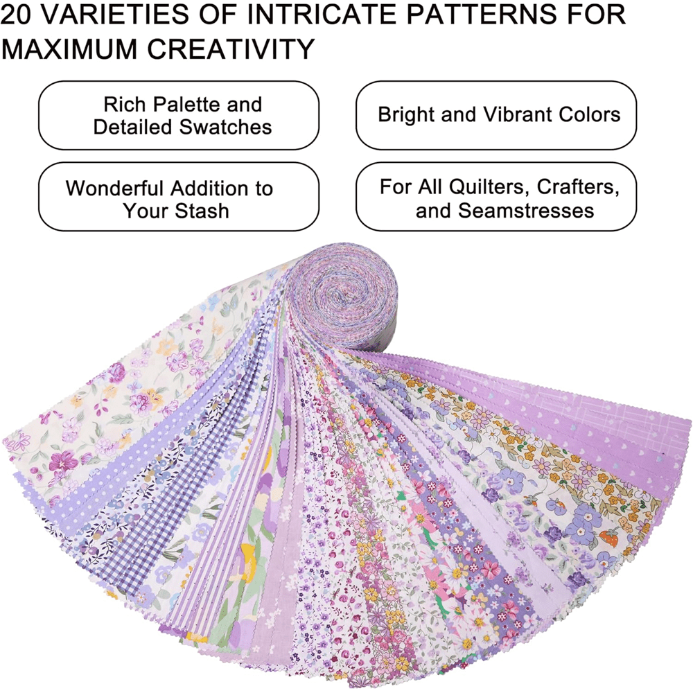 Cotton Jelly Roll Fabric Strips For Quilting Precuts Bundle