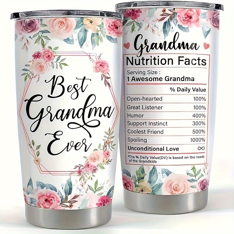 20oz Grandma Tumbler Stainless Steel Insulated Travel Mug Nana Gift Best Grandma Mothers Day Birthday Christmas