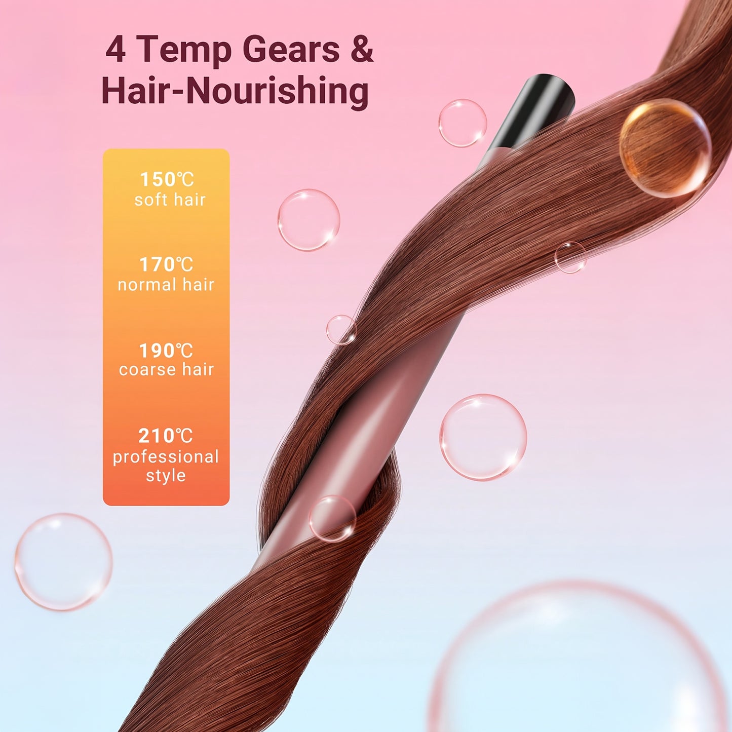 Compact Curling Iron With Ceramic Coating Heats Fast