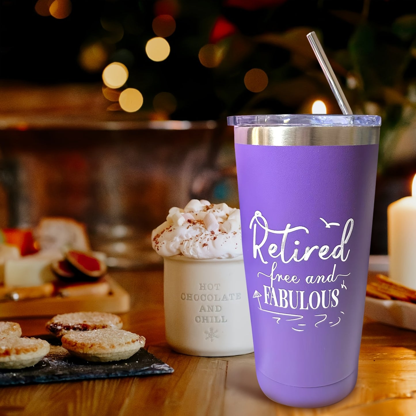 1pc 20oz Tumbler, 304 Stainless Steel, Happy Retirement Gifts for Women, Retirees, Teachers, Coworker, Nurses, Mom, Grandma, Unique Retired Gifts Ideas for Coworkers Office & Family