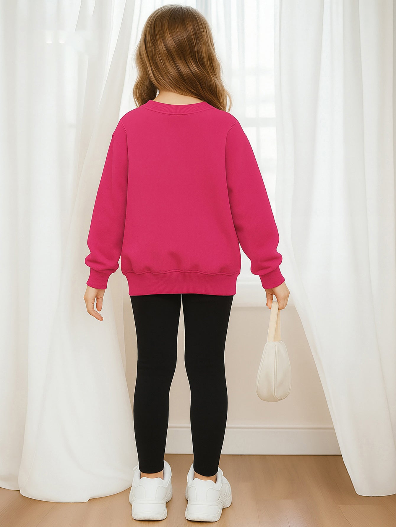 K-Pop Element Girls Two-piece Set | Girl Idol Group Anime Print Sweatshirt + Tight Pants | Trendy Brand Daily Wear | Perfect Birthday Gift for Girls, for Outdoor