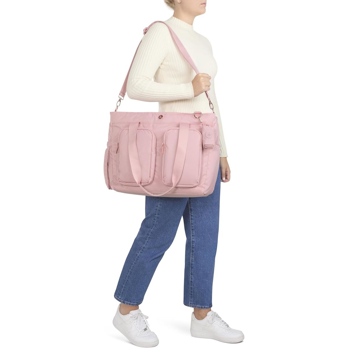 Huggies Signature Hug Weekender Tote Diaper Bag With Stroller Attachments