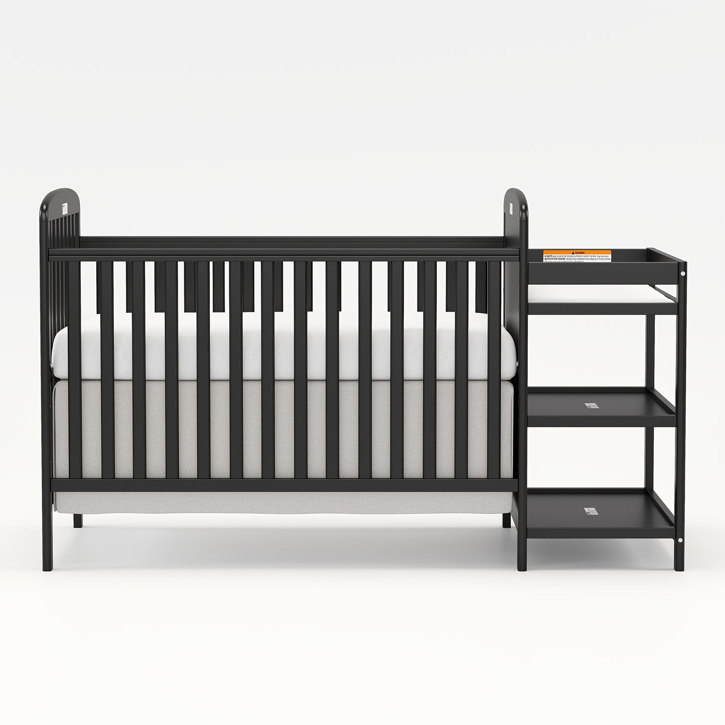 Goldzone 3-in-1 Convertible Baby Crib with Storage and Changing Table