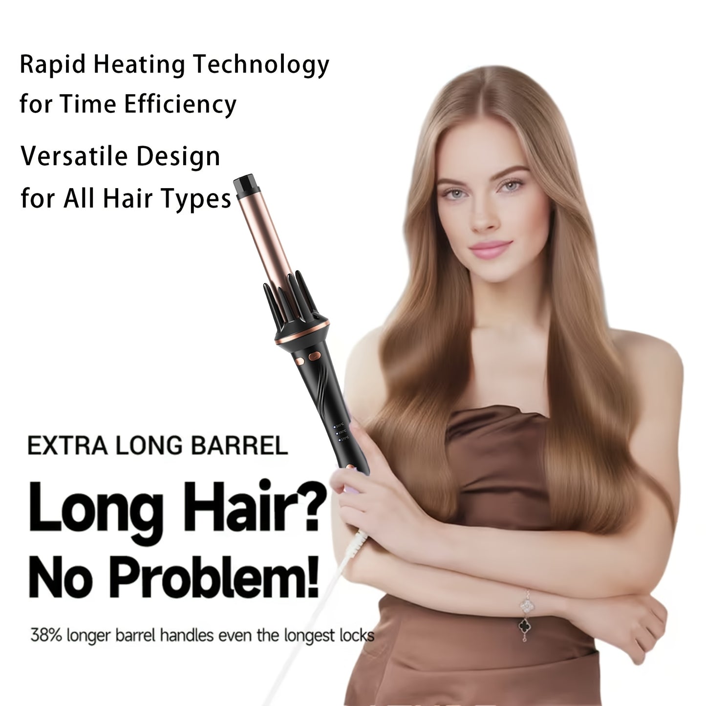 Salon Quality Automatic Curling Iron With Thermostatic Control