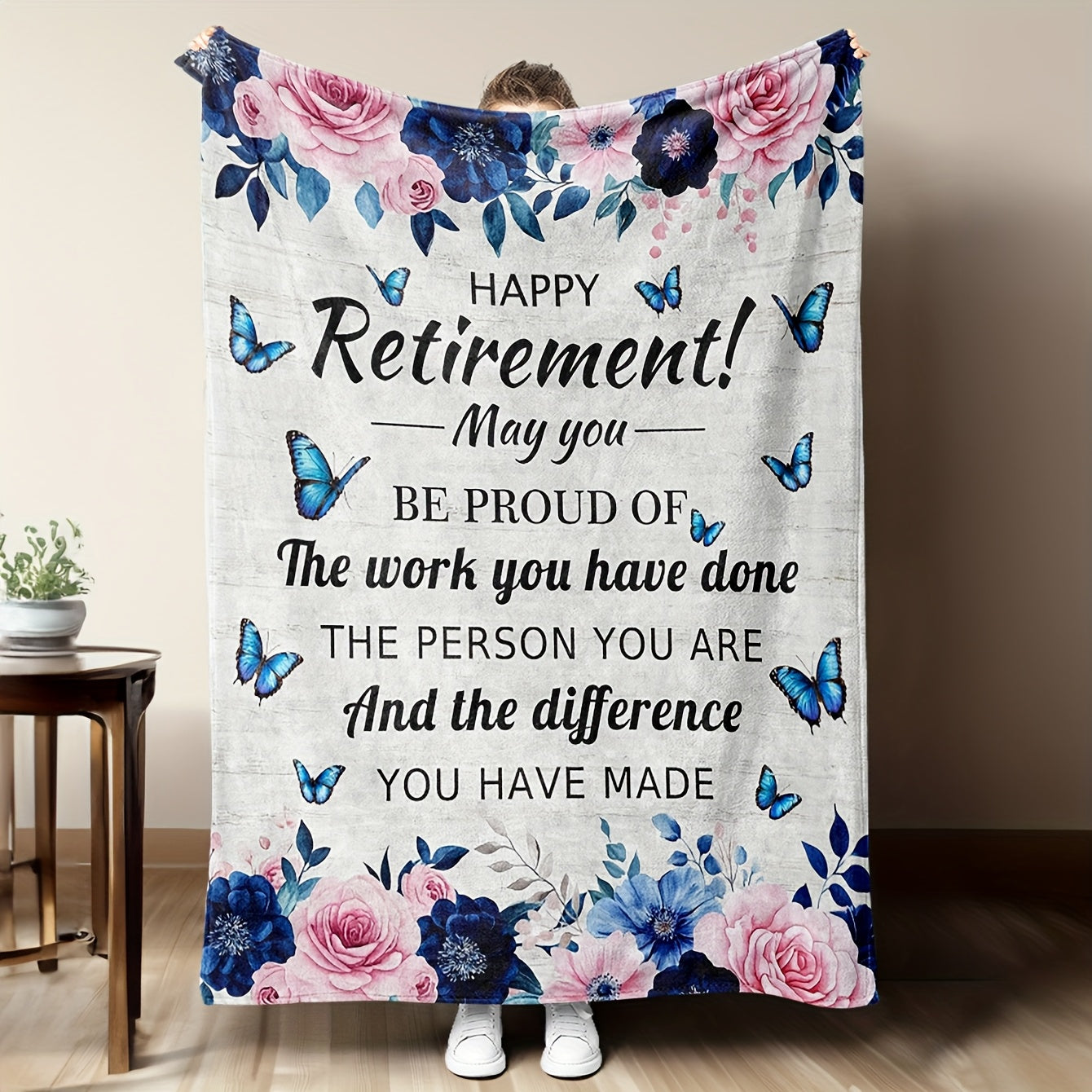 1pc Women' Retirement Gift Suitable for Retirement Birthday Christmas - Soft Plush Flannel Blanket with Cozy Bedspread, Couch Throw - Lightweight - Bedspread for Seniors,, Decor