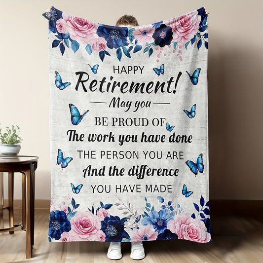 1pc Women' Retirement Gift Suitable for Retirement Birthday Christmas - Soft Plush Flannel Blanket with Cozy Bedspread, Couch Throw - Lightweight - Bedspread for Seniors,, Decor