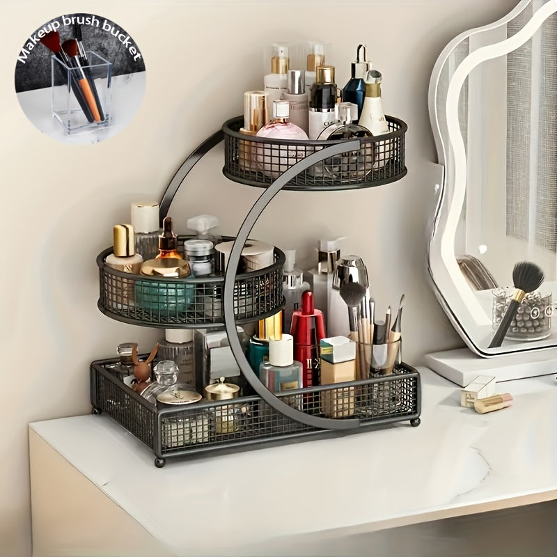 BELITA AMY No Installation Lightweight Metal Cosmetic Organizer With Spiral