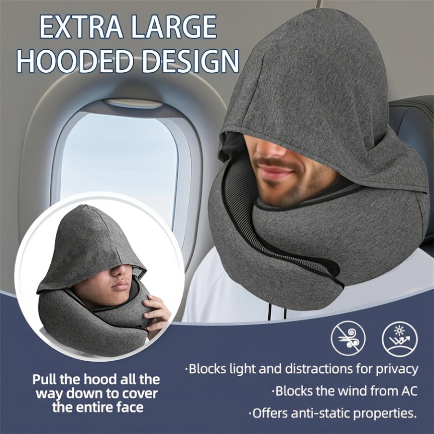 Long-Distance Travel Pillow | Comfortable & Breathable Neck Pillow with Pillowcase, Portable Storage Bag | Ideal for Flights, Home Rest, Car Trips, Sleep Aid, Travel Cushion, for flight Accessories